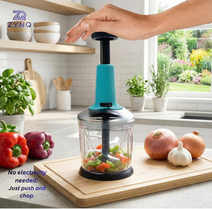 🥗🔥 1100ML Manual Push Vegetable Chopper – Fast, Easy &amp; Effortless Kitchen Helper! 🔥🥗