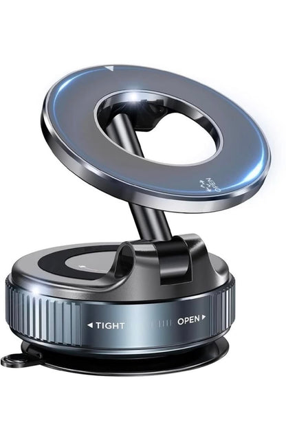 🚘 Premium 360° Rotating Magnetic Car Phone Holder | Strong MagSafe Magnet | One-Touch Lock System | Adjustable Viewing Angle | Dashboard & Smooth Surface Mount 📱✨