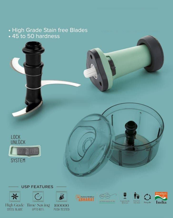 🥗🔥 1100ML Manual Push Vegetable Chopper – Fast, Easy &amp; Effortless Kitchen Helper! 🔥🥗