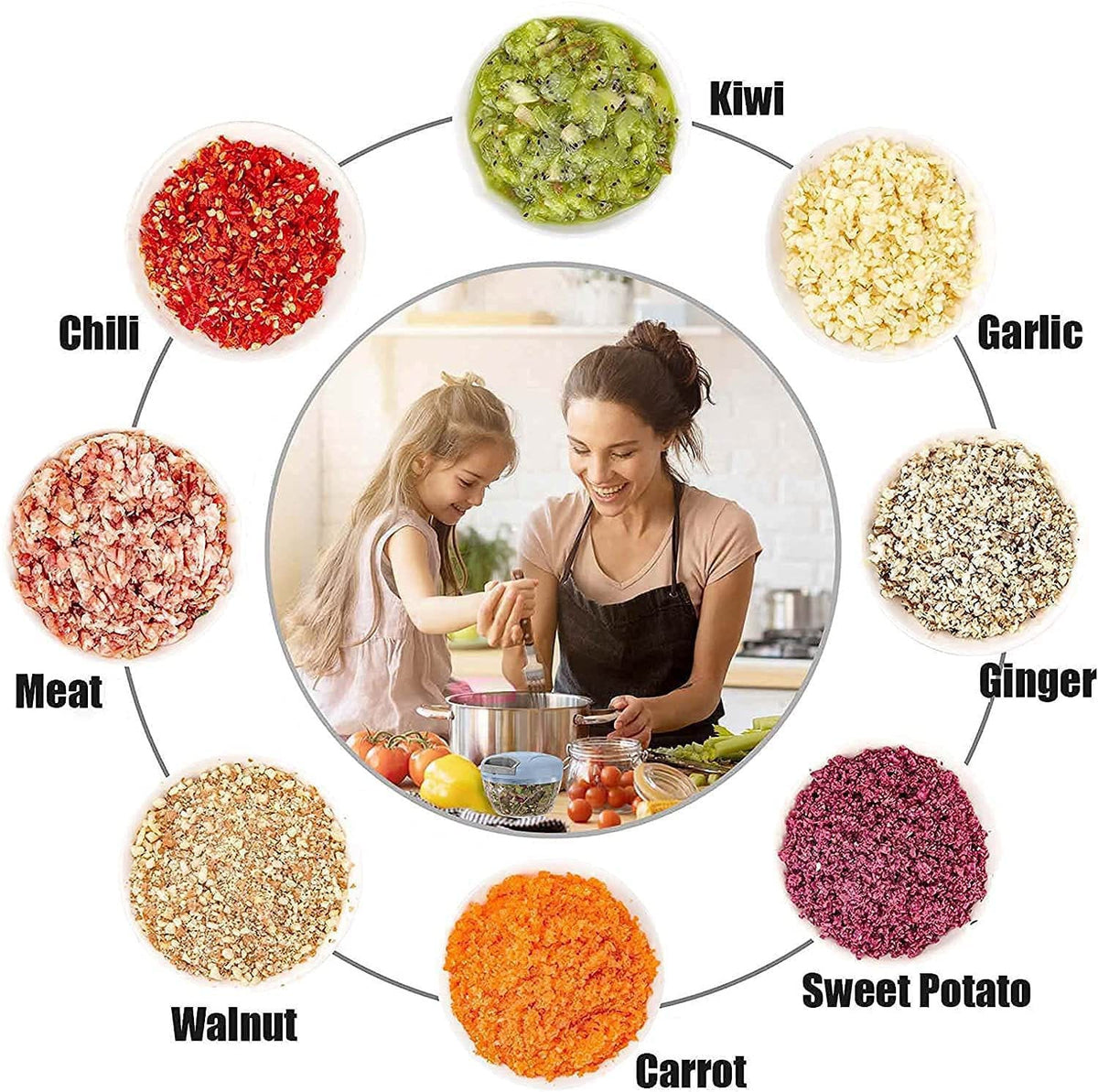 🥗🔥 1100ML Manual Push Vegetable Chopper – Fast, Easy &amp; Effortless Kitchen Helper! 🔥🥗